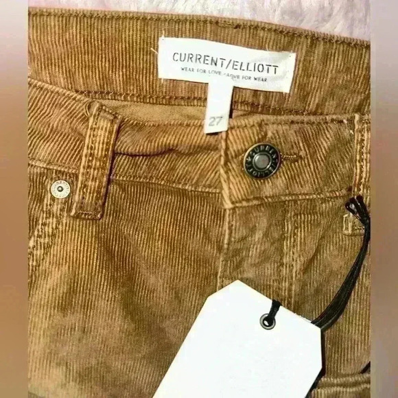 CURRENT ELLIOT BOOTCUT CORDUROY PANT CARAMEL SIZE 27 - Picture 4 of 6